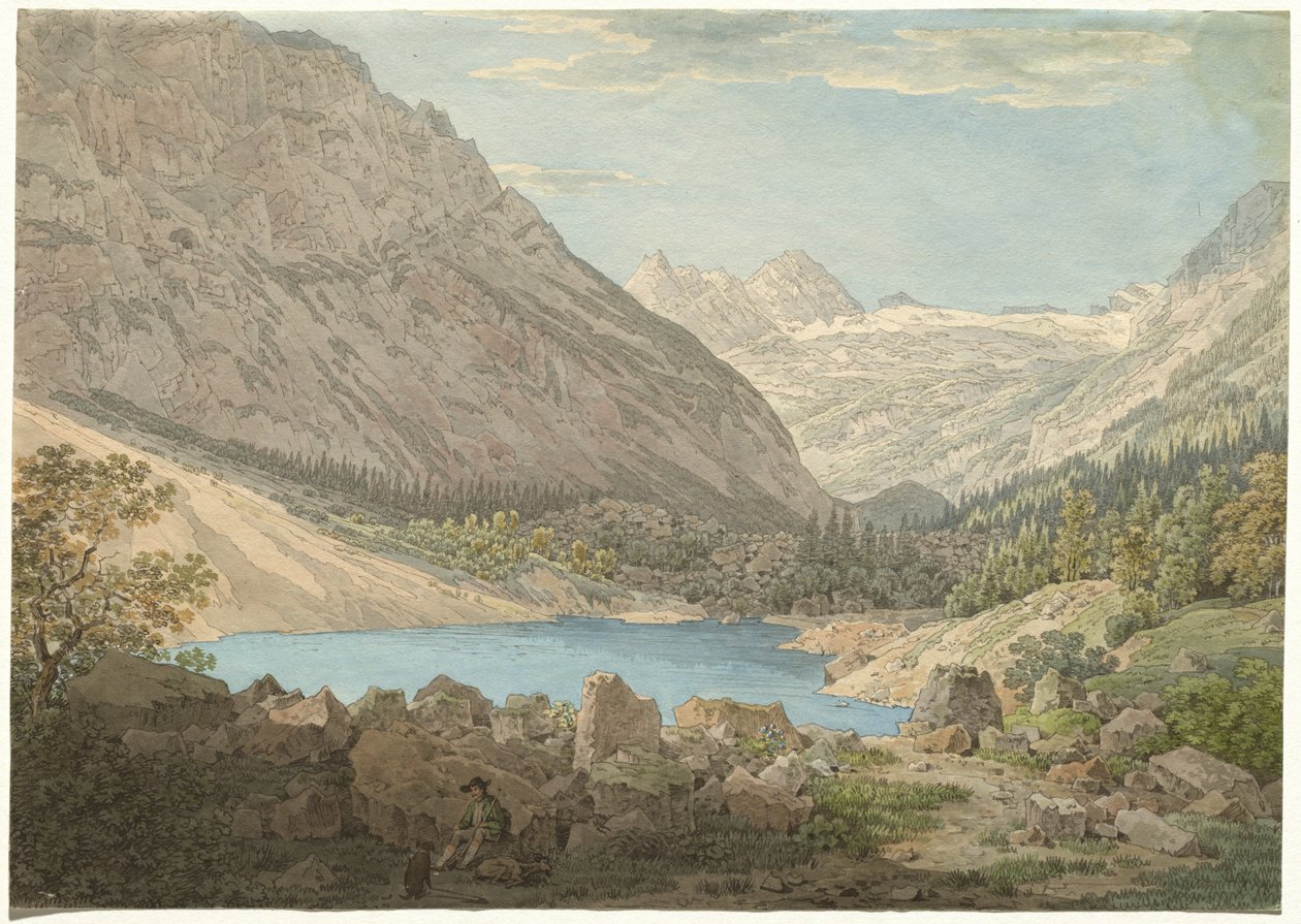 "The Blue Pool" i Rein Valley nära Garmisch av Max Joseph Wagenbauer