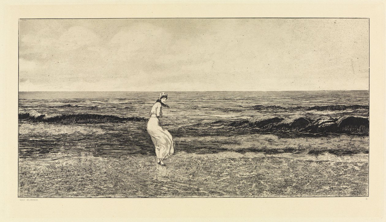 Vid havet (Intermezzi, opus IV, blad 2) av Max Klinger