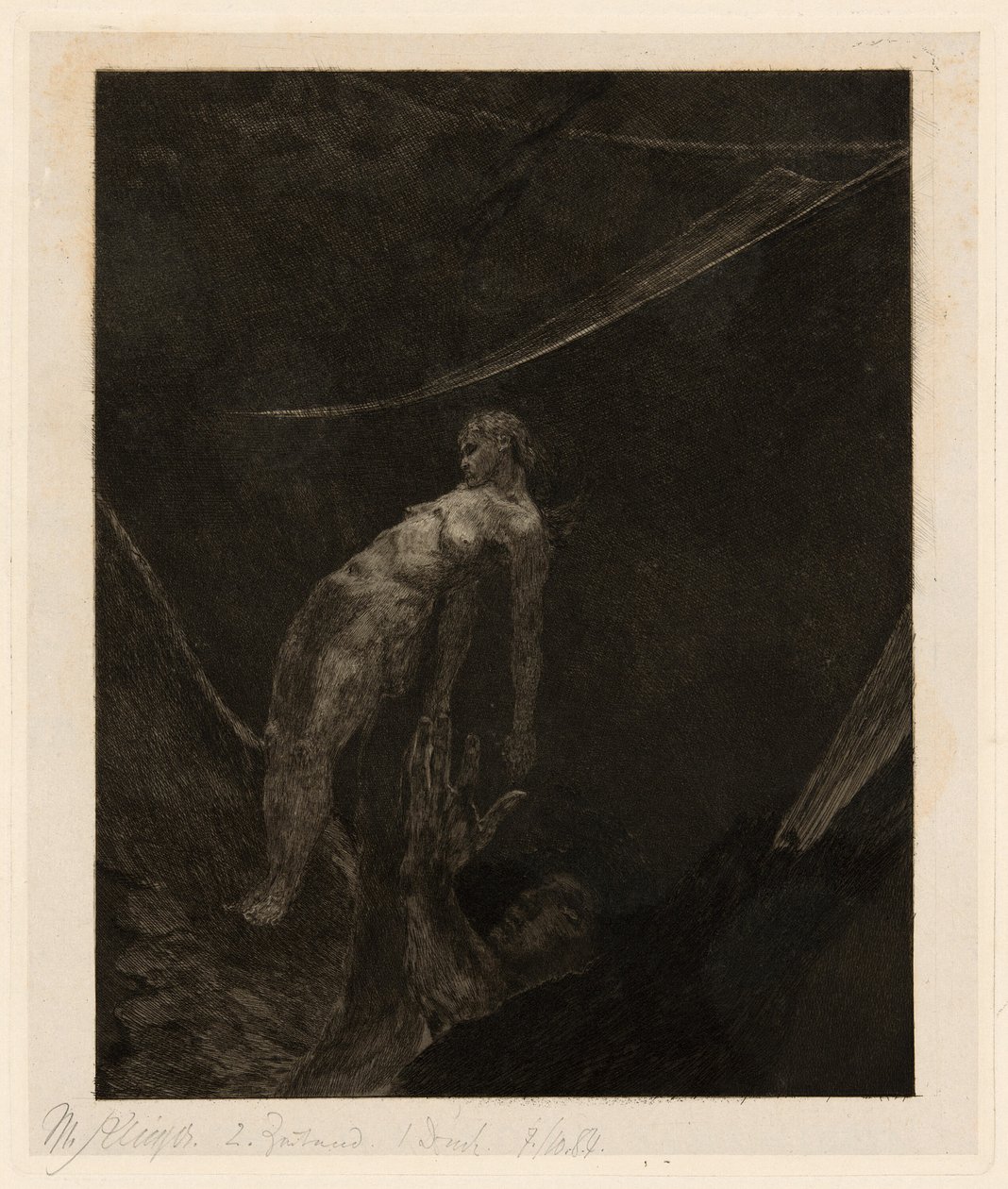 Back into Nothingness, tallrik femton från A Life av Max Klinger
