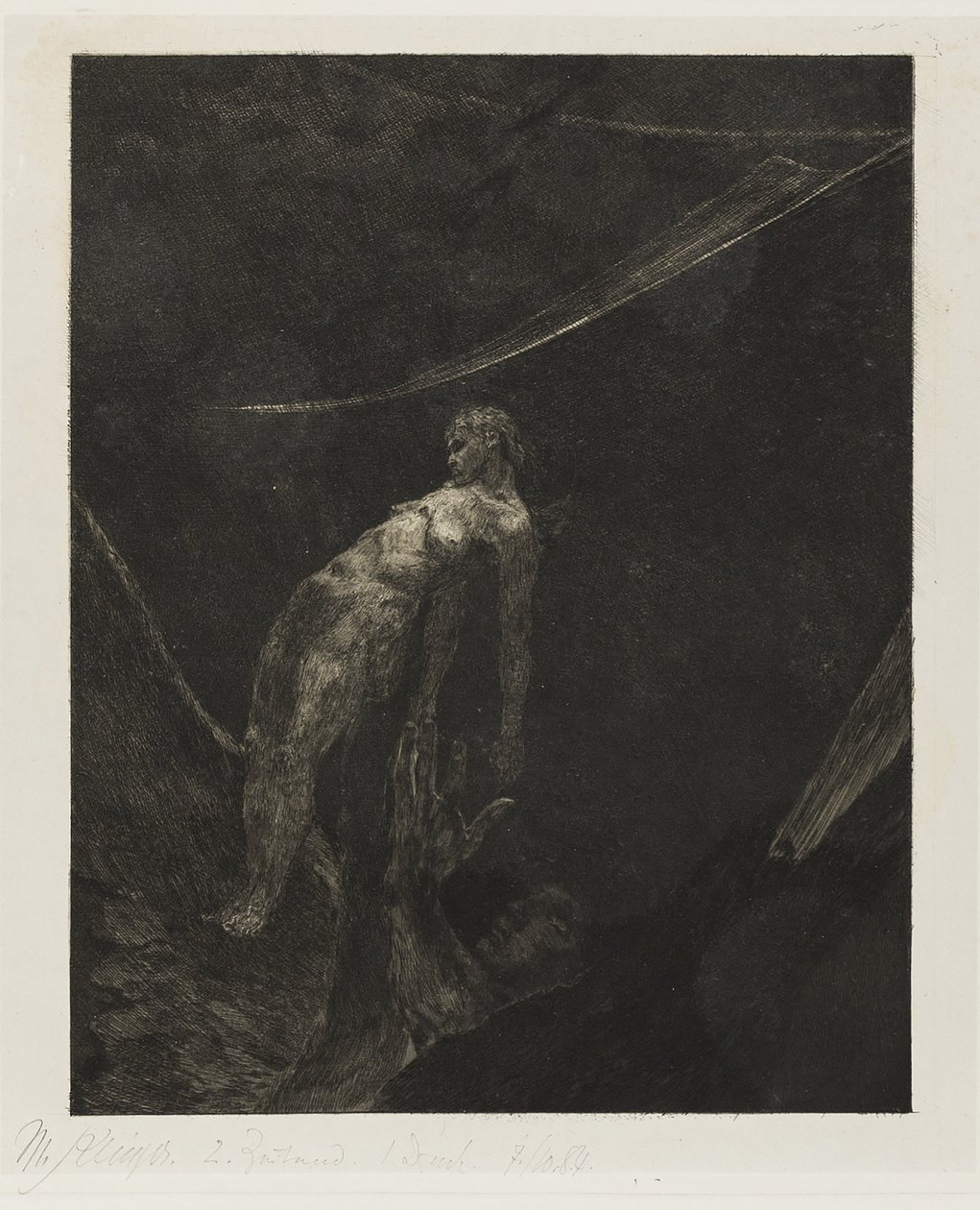 Back into Nothingness, tallrik femton från A Life av Max Klinger