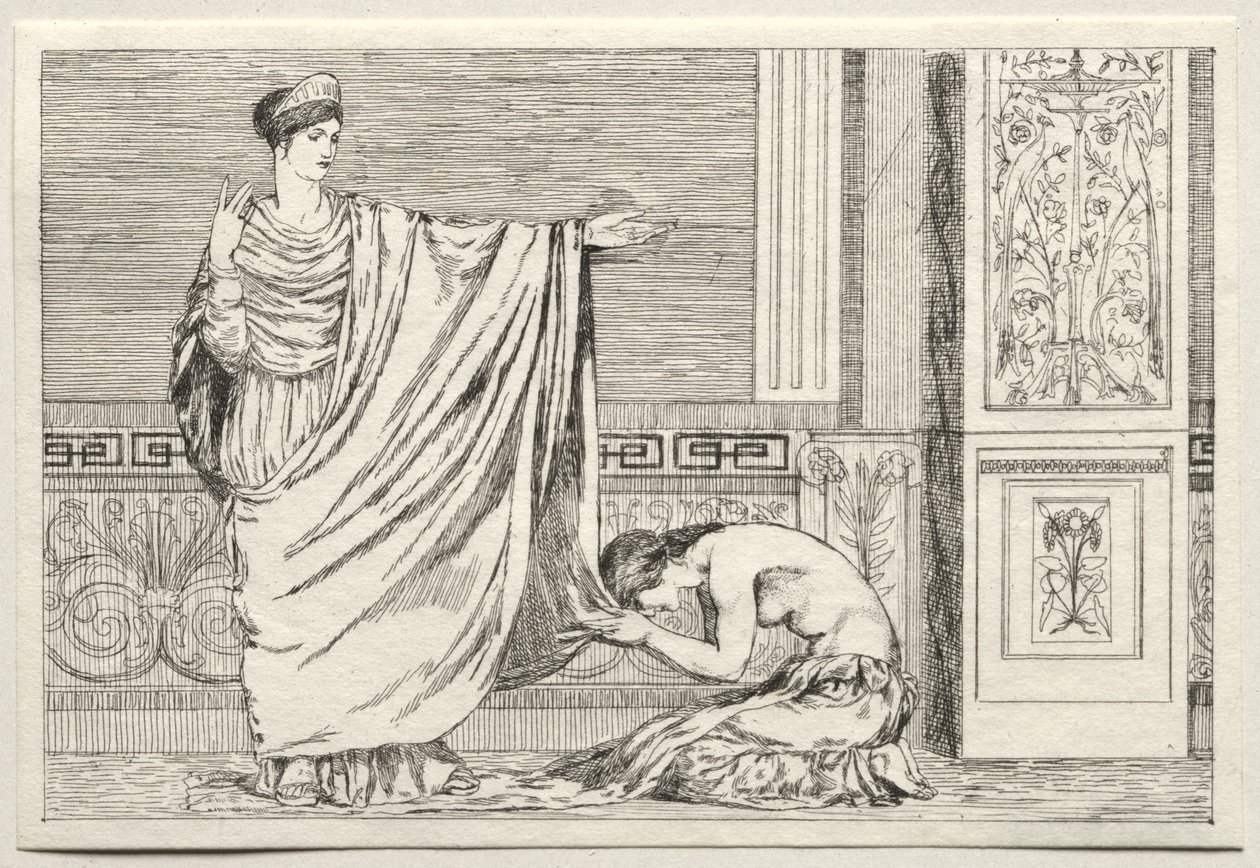 Cupid och Psyche: Psyche och Juno av Max Klinger