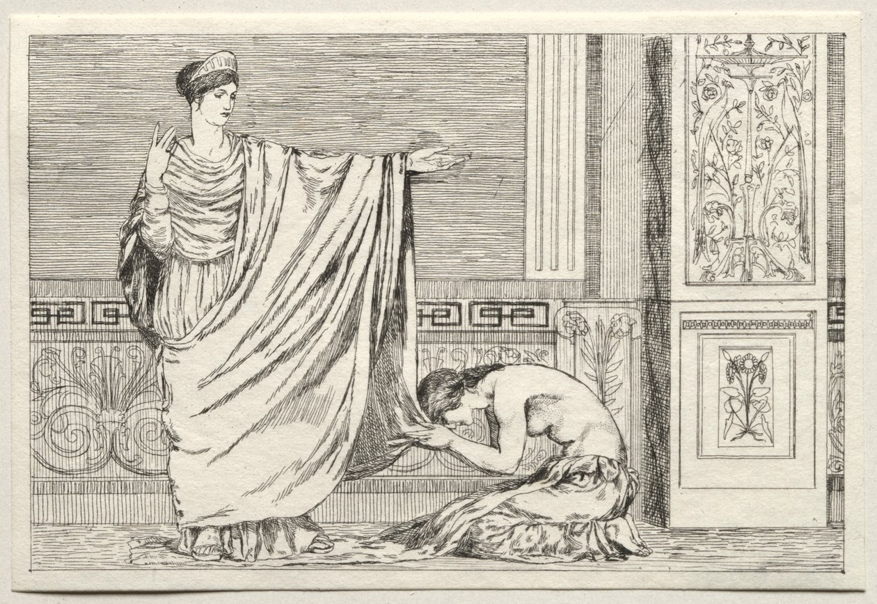 Amor och psyke: Psyche och Juno, 1880. av Max Klinger