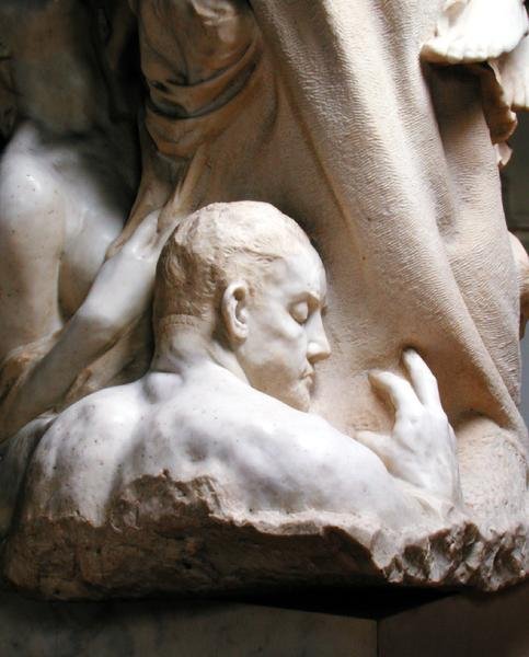 Detalj av en dedicering till Brahms (marmor) (se även 155042-48) av Max Klinger
