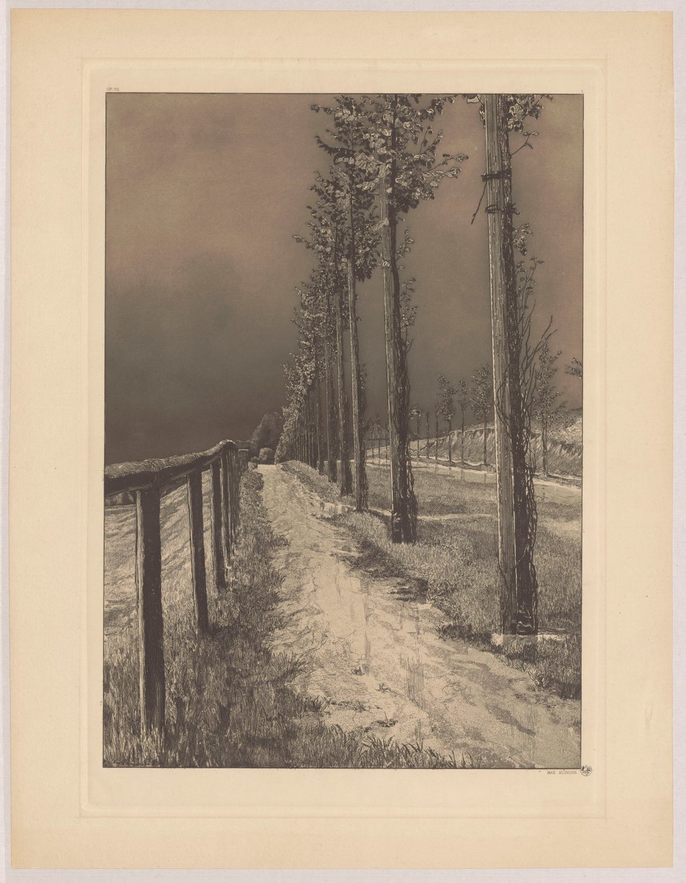 Landsvägen, pl. 2, Fyra landskap, op. VII av Max Klinger