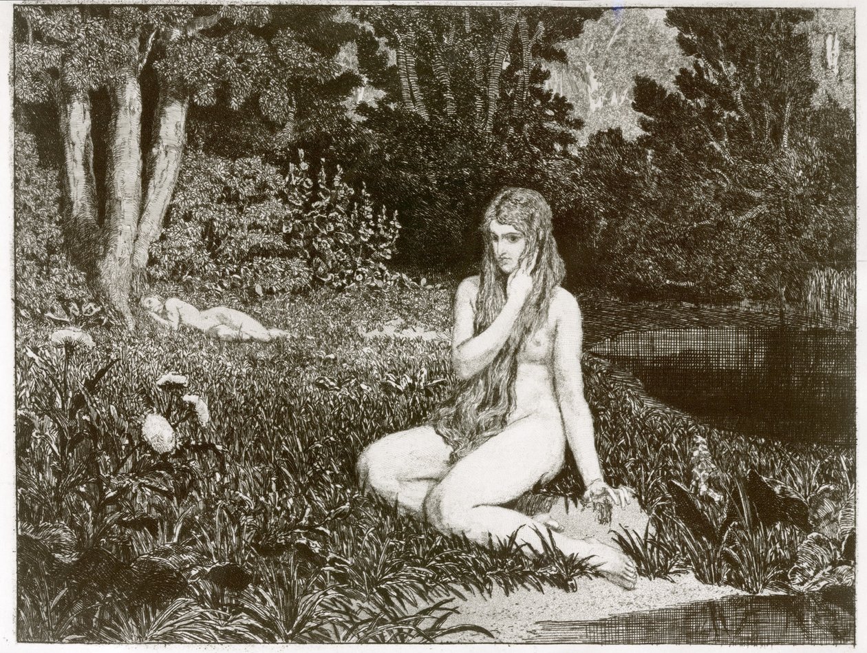 Eva och framtiden (Opus III), blad 1: Eva av Max Klinger