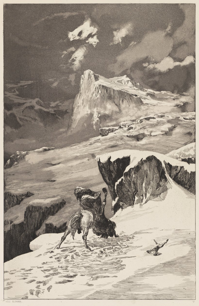 Stridande kentaurer (Fighting Centaurs) av Max Klinger