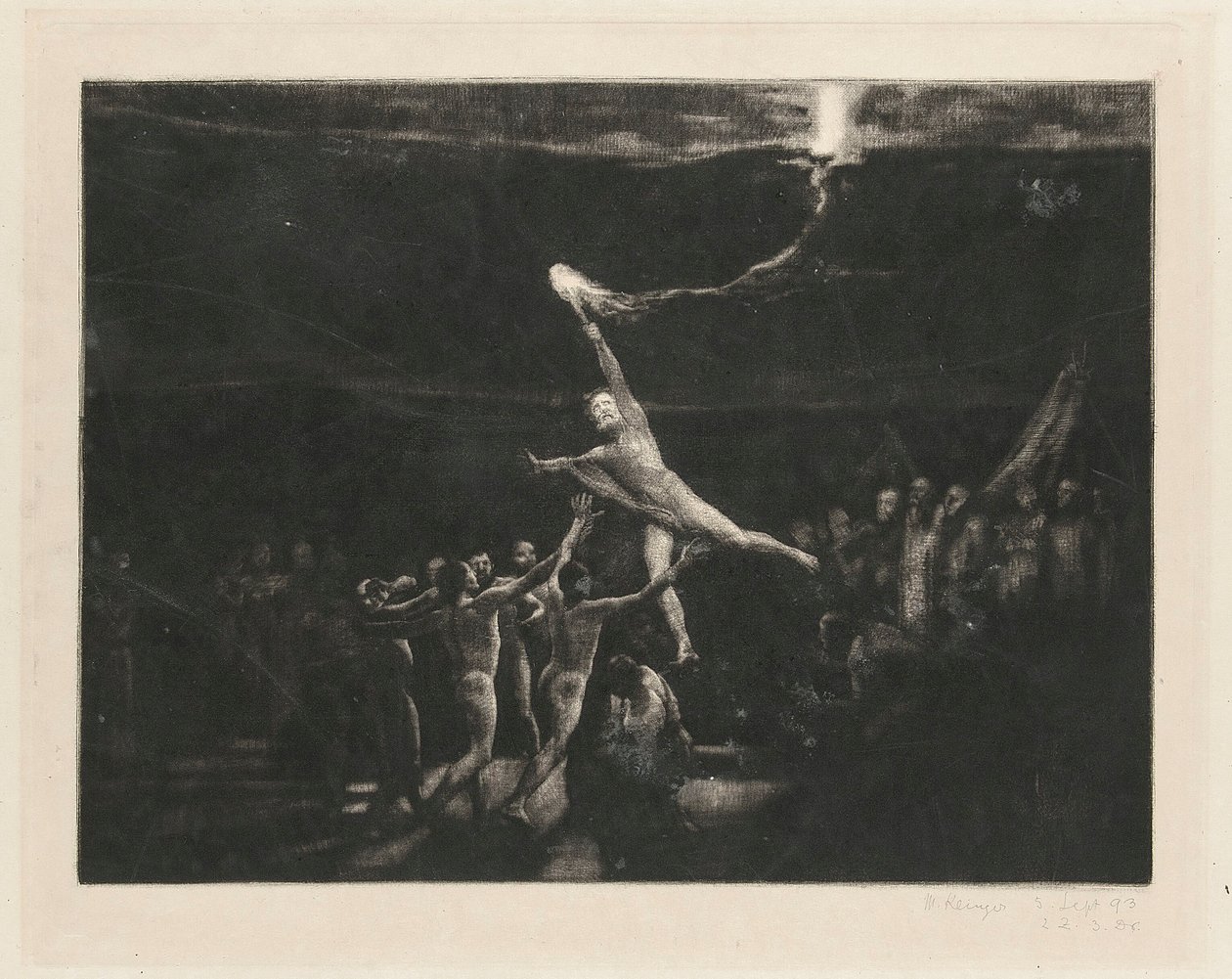 Stölden av ljuset, plansch 12, Brahmsfantasi, op. XII av Max Klinger