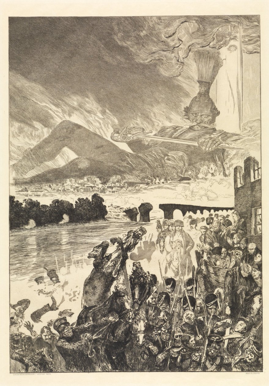 Krig (Om döden, andra delen, opus XI, blad 5) av Max Klinger