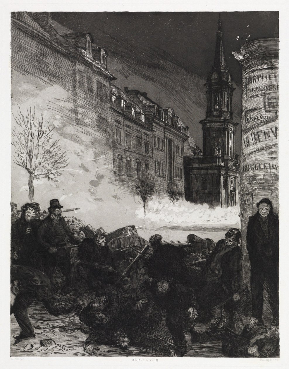 Marsdagar II (Dramer, opus IX, blad 9) av Max Klinger