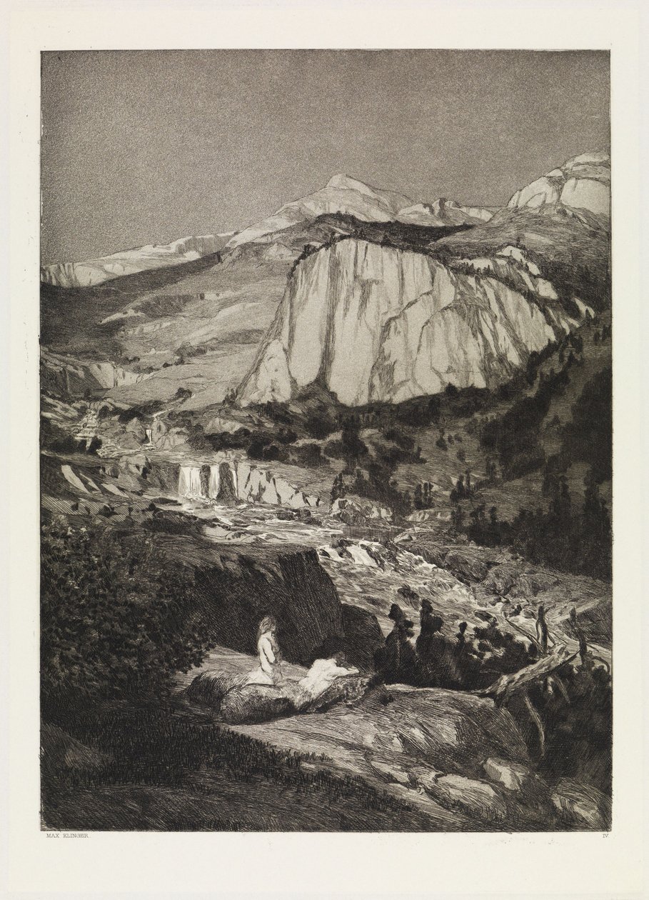 Månskensnatt (Intermezzi, opus IV, blad 4) av Max Klinger