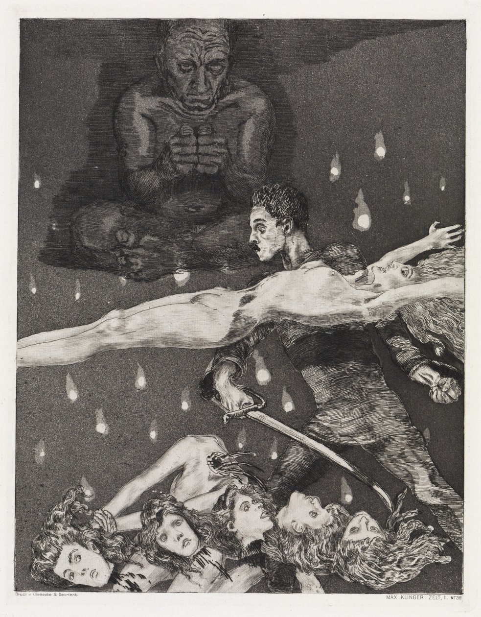 Mord, Tält, opus XIV, del 2, nr 39 av Max Klinger
