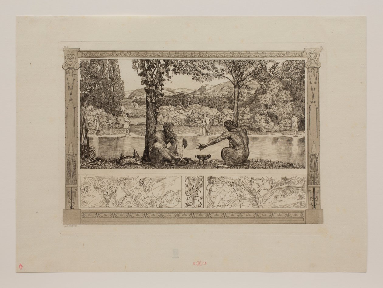 Narcissus och Echo I av Max Klinger