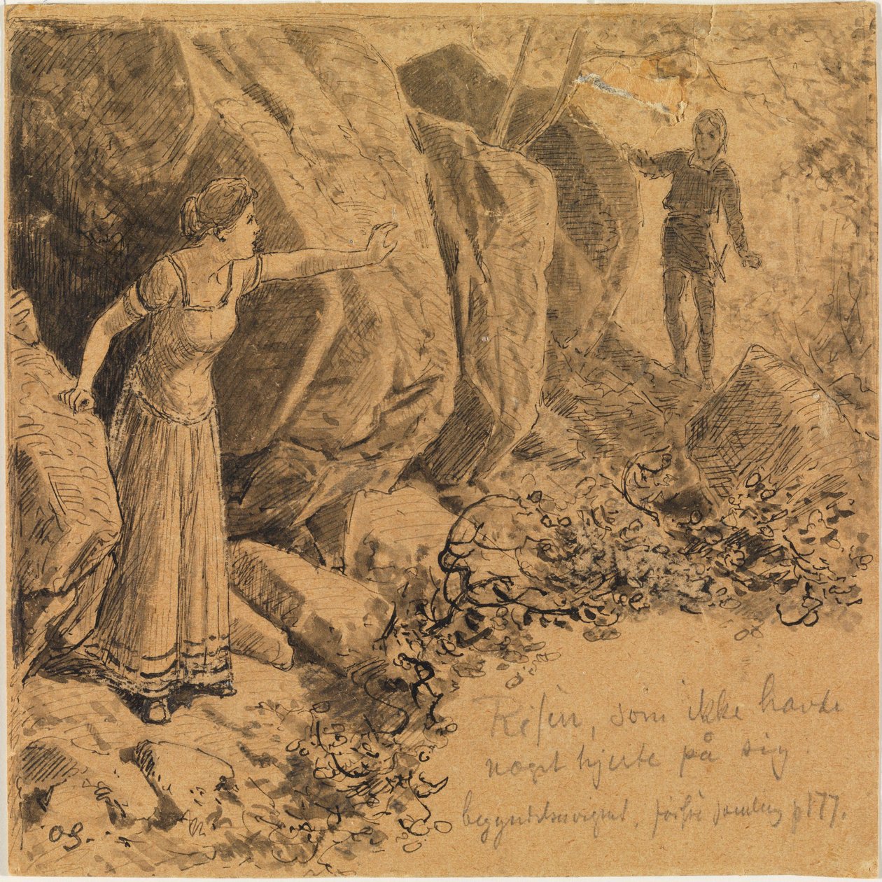 Narkissos och Echo I. av Max Klinger