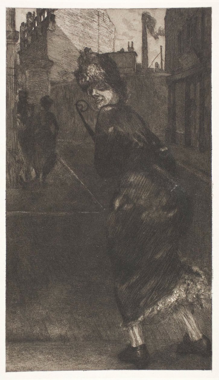 On the Street, tallrik nio från A Life av Max Klinger