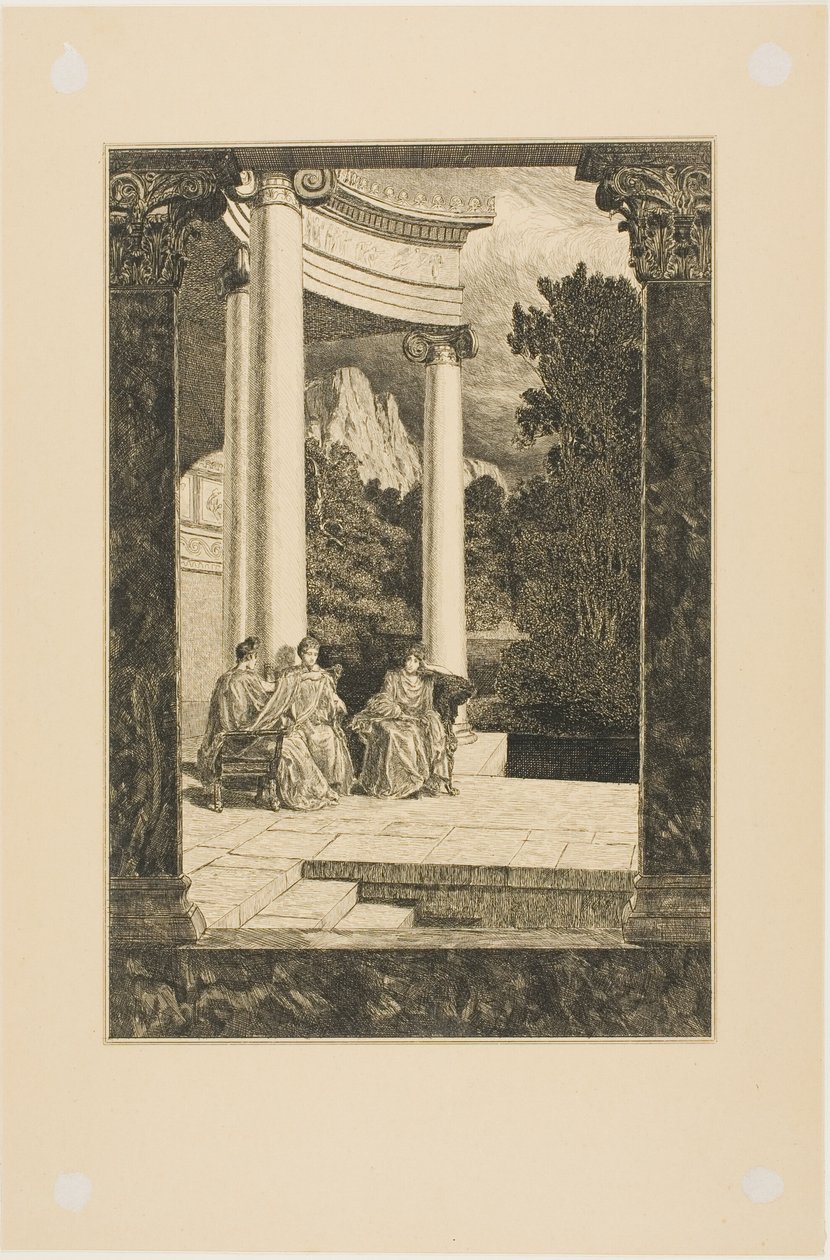 Psyche and her Sisters, tallrik 18 från Cupid and Psyche av Max Klinger
