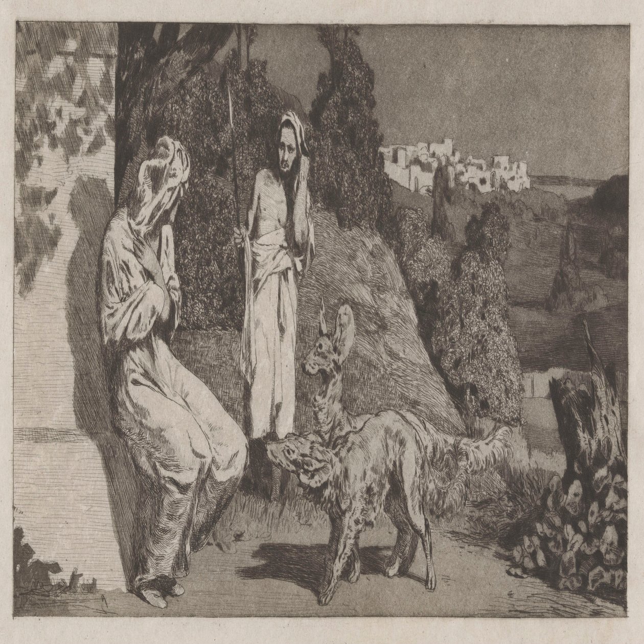 Pyramus och Thisbe II. av Max Klinger