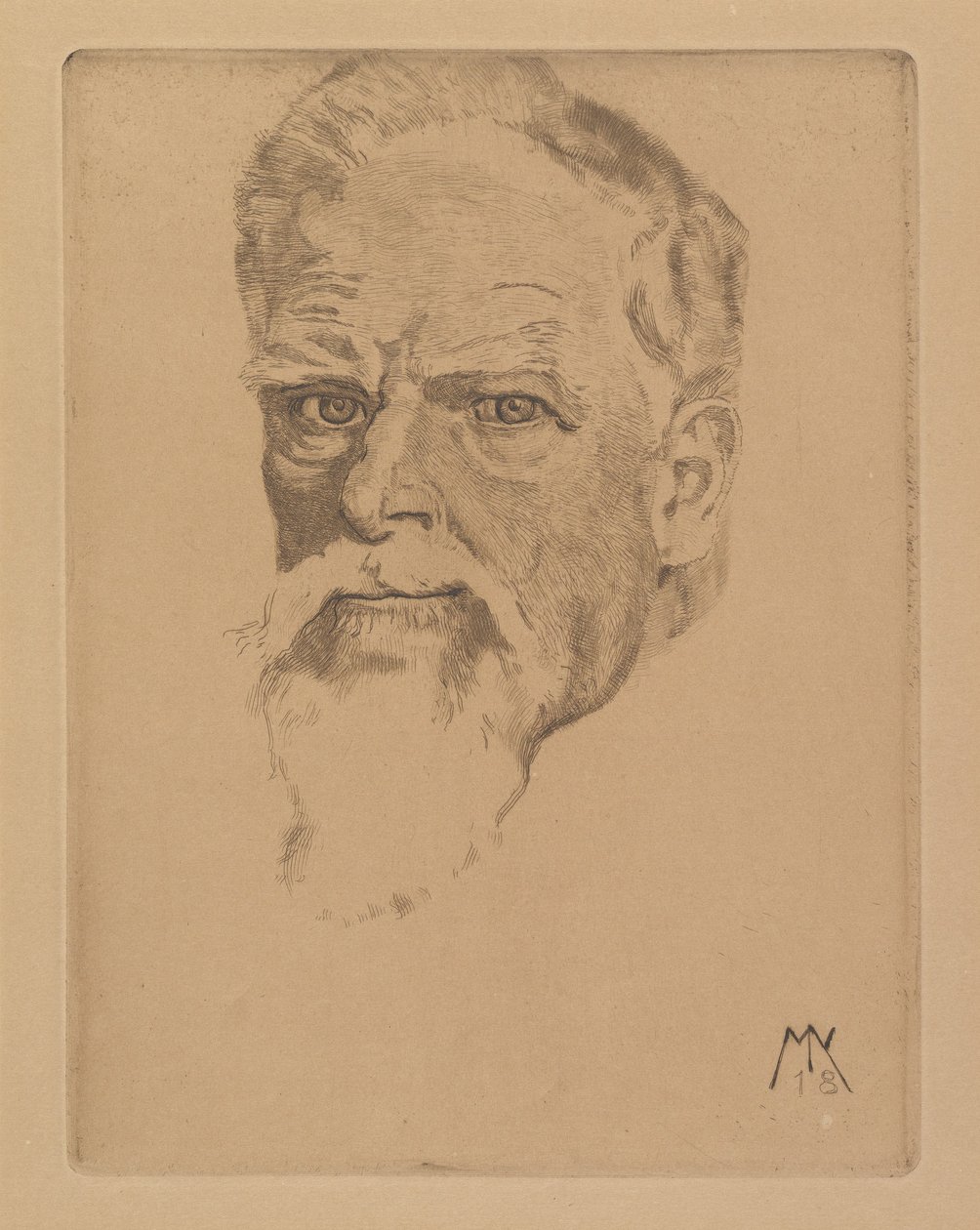 Självporträtt av Max Klinger