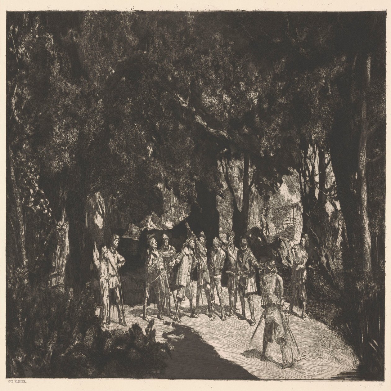 Simplicius bland soldaterna av Max Klinger