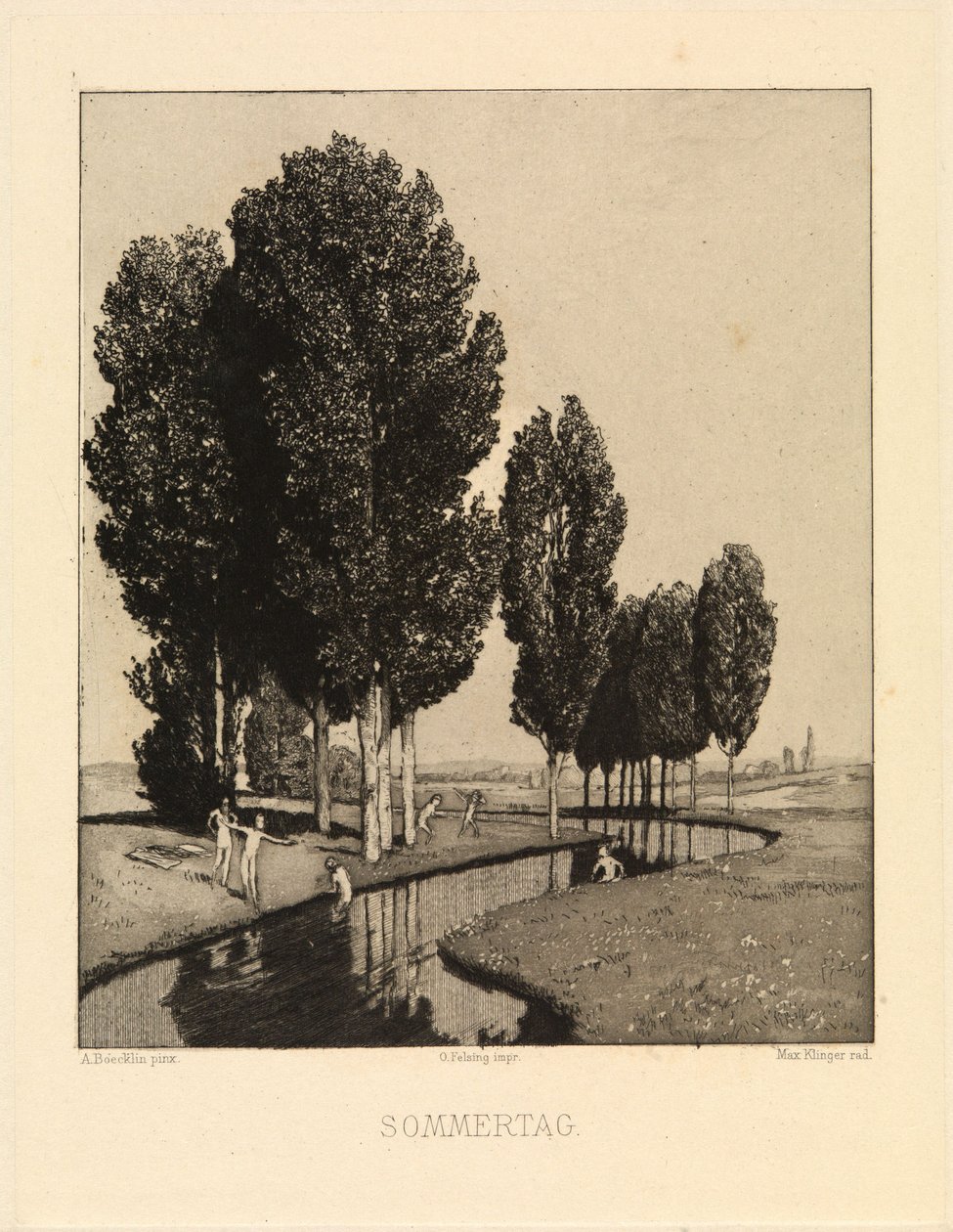 Sommardag (efter Arnold Böcklin) av Max Klinger