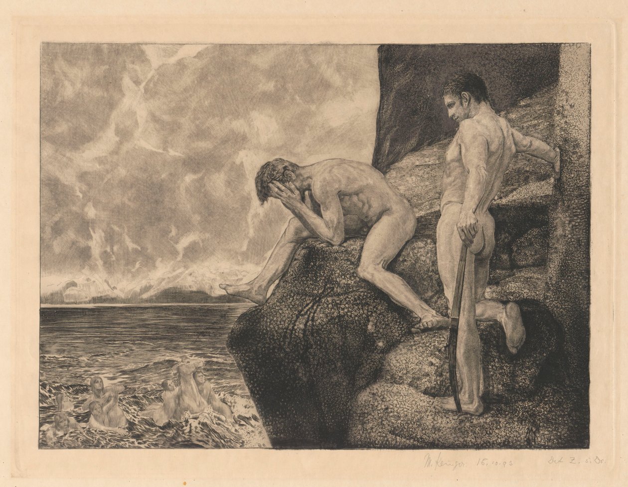 Den befriade Prometheus, plansch 41, Brahmsfantasi, Op. XII av Max Klinger