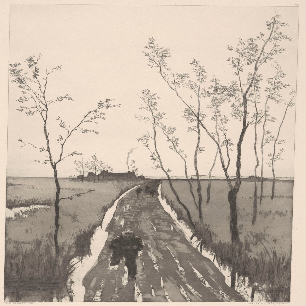 Förföljelse. av Max Klinger