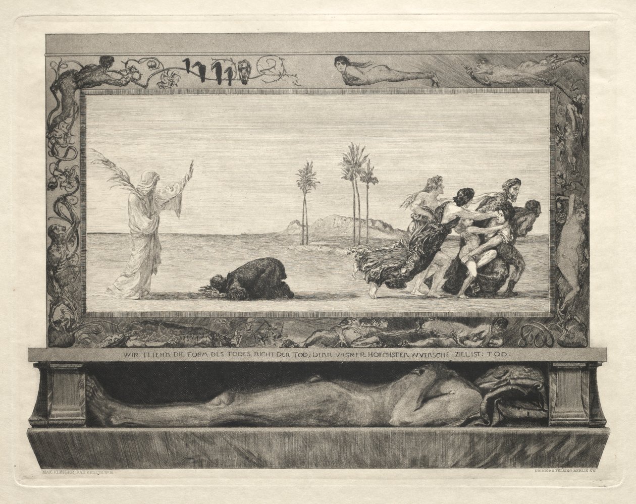 Vom Tode I, (Opus II, 1889) Nr. 10 av Max Klinger