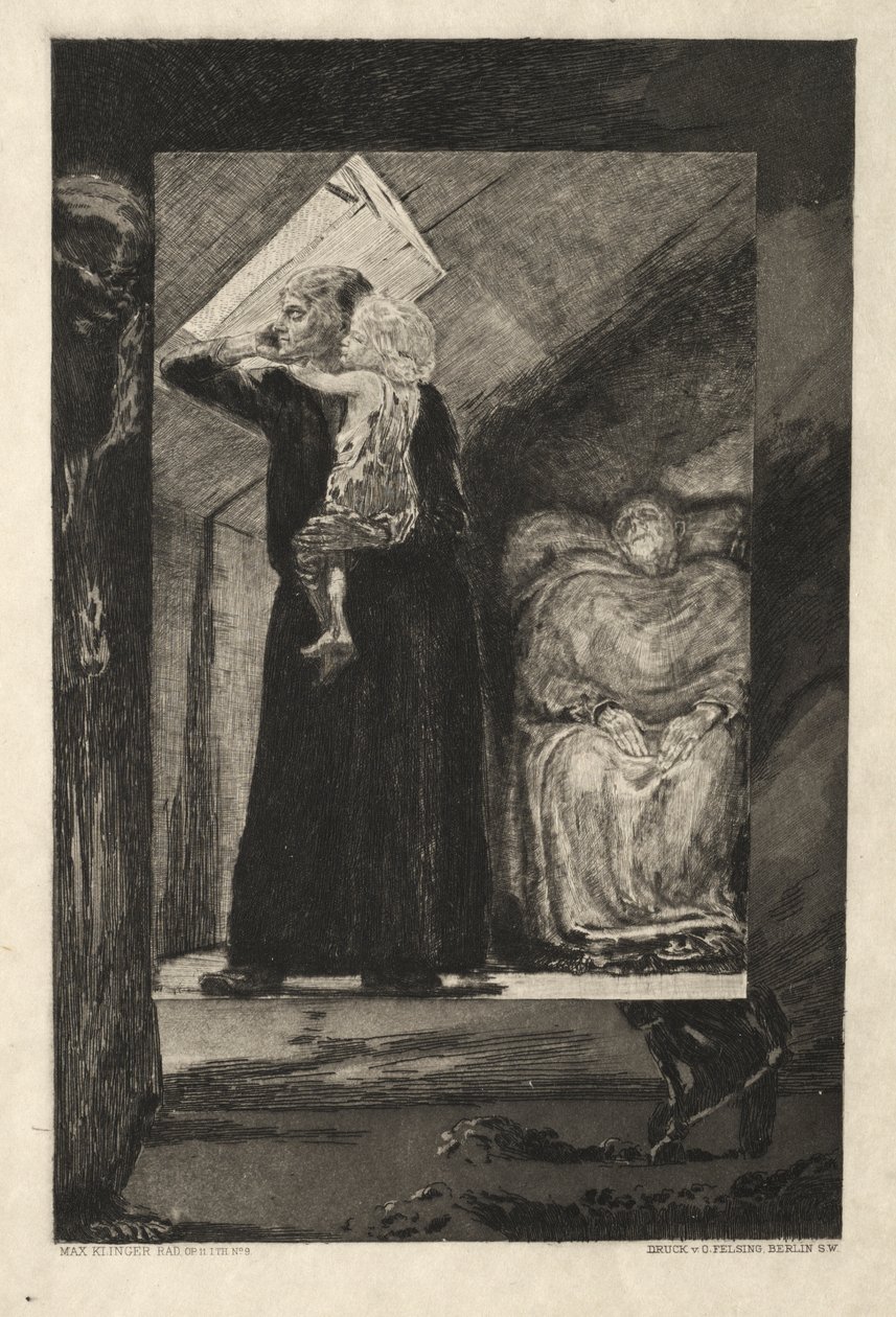 Vom Tode I, (Opus II, 1889) Nr. 9 av Max Klinger