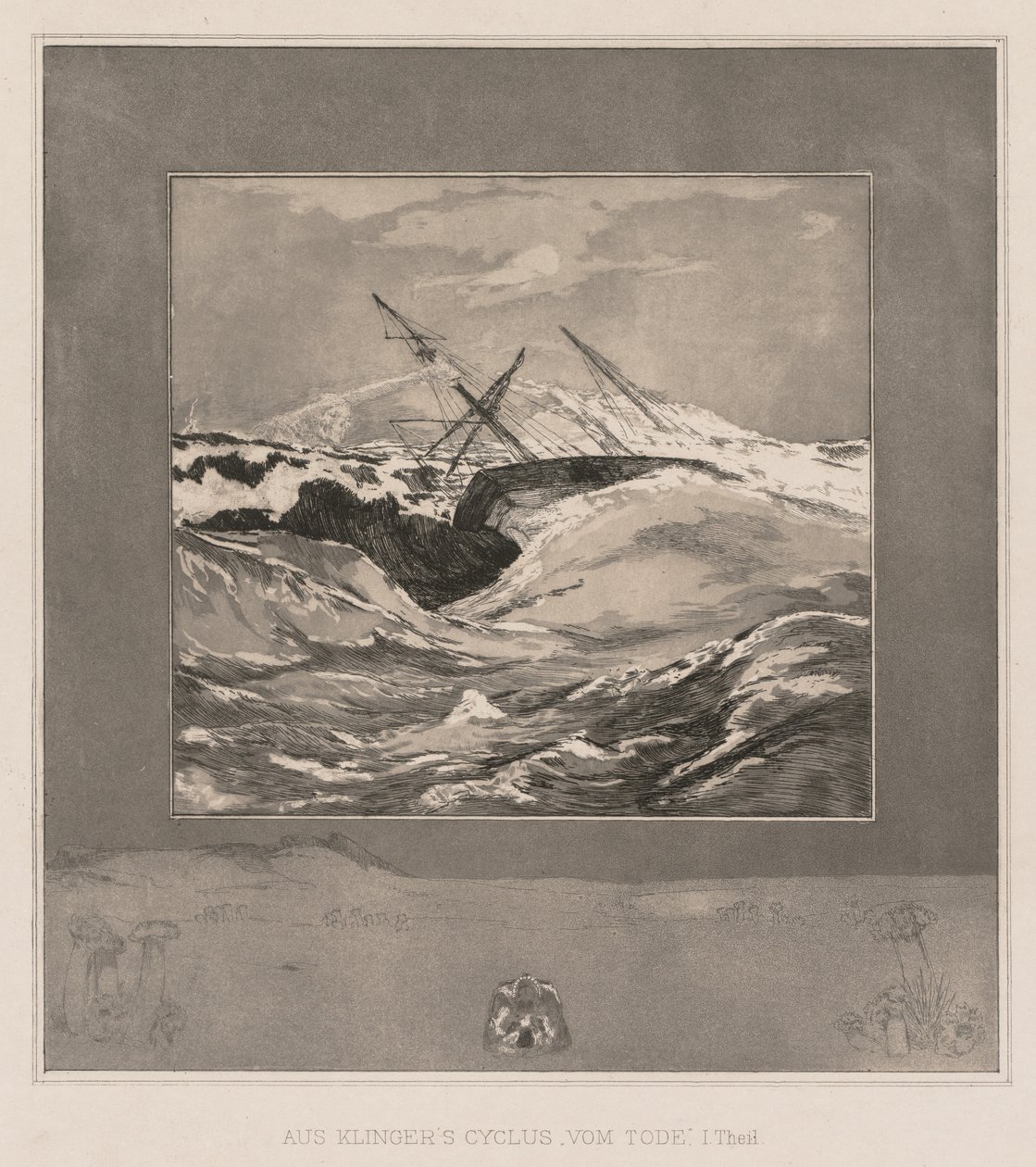 Här är Tode och Opus EE, 1889, nr. 3 . av Max Klinger