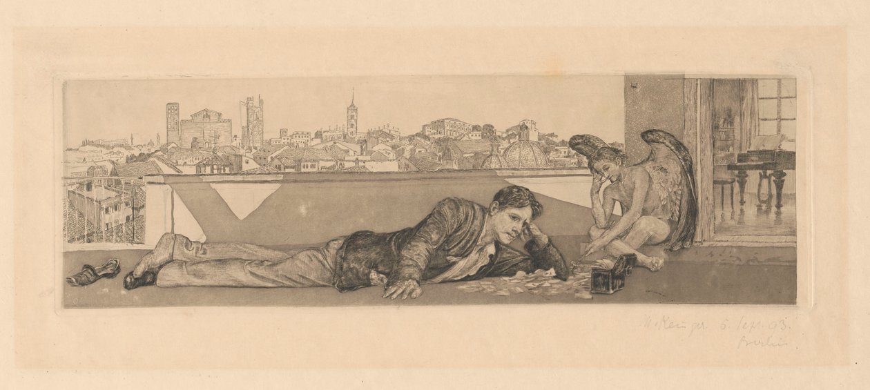 Till ”Gammal kärlek”, blad 2, Brahmsfantasi, Op. XII av Max Klinger