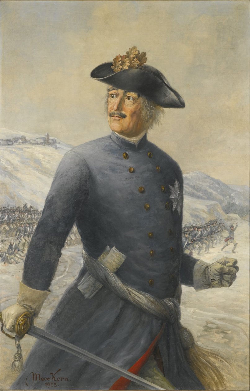 Leopold I, prins av Anhalt-Dessau 1676-1747, fältmarskalk i den preussiska armén av Max Korn