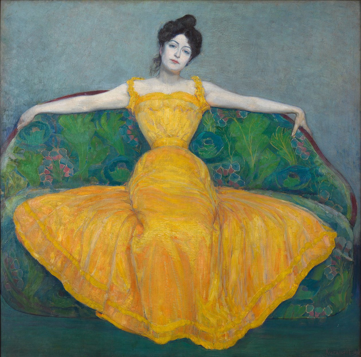 Dam i gult, 1899. av Max Kurzweil