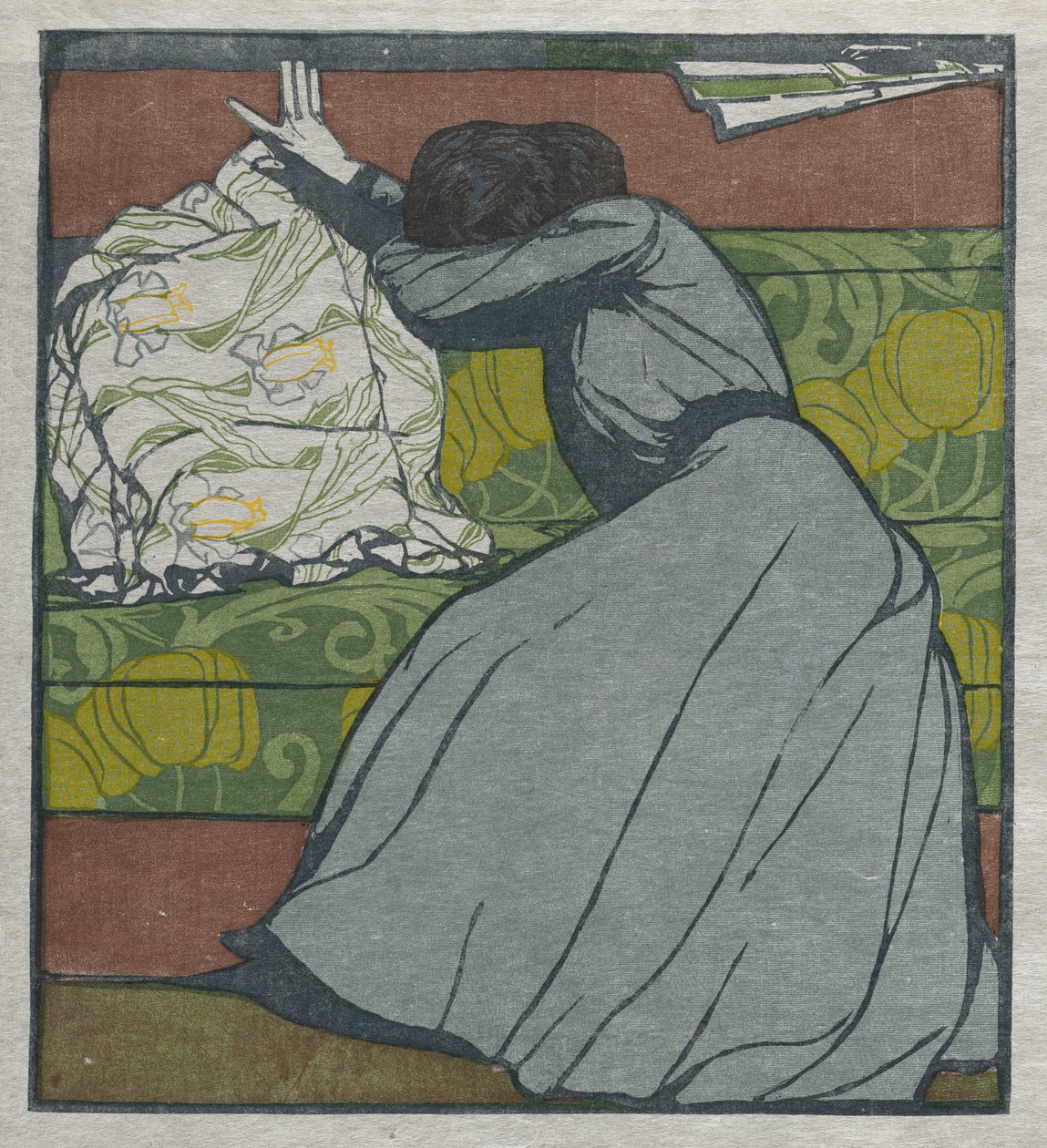 Kudden (Martha Kurzweil sitter på en divan) av Max Kurzweil