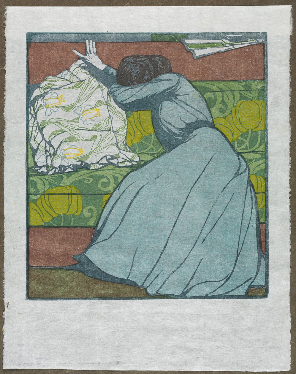 Kudden Martha Kurzweil Sittande på en Divan, 1903. av Max Kurzweil