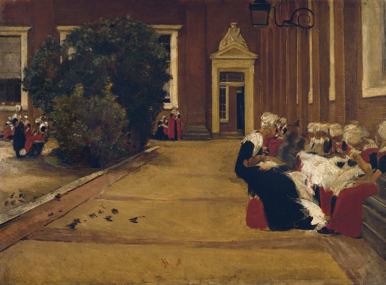 Amsterdam föräldralös flicka (studie) av Max Liebermann