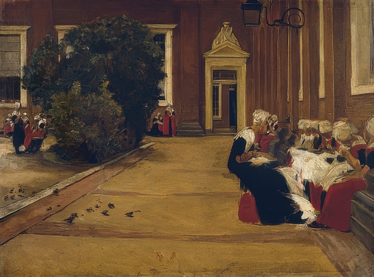 Amsterdam föräldralösa flickor (studie). 1876 av Max Liebermann