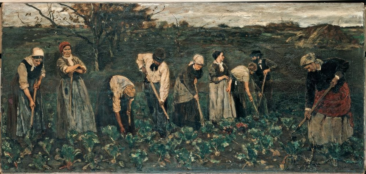 Arbetare i betfältet av Max Liebermann