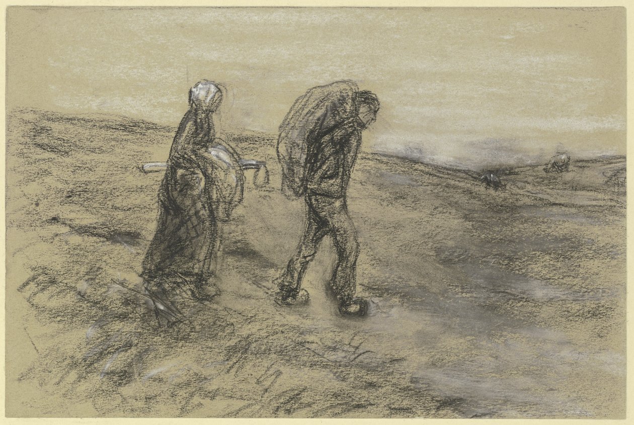 Arbetare som återvänder från fältarbete med sin hustru av Max Liebermann