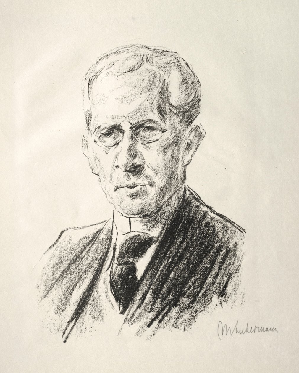 Arno Holz-mapp: Porträtt av Arno Holz, 1923. av Max Liebermann