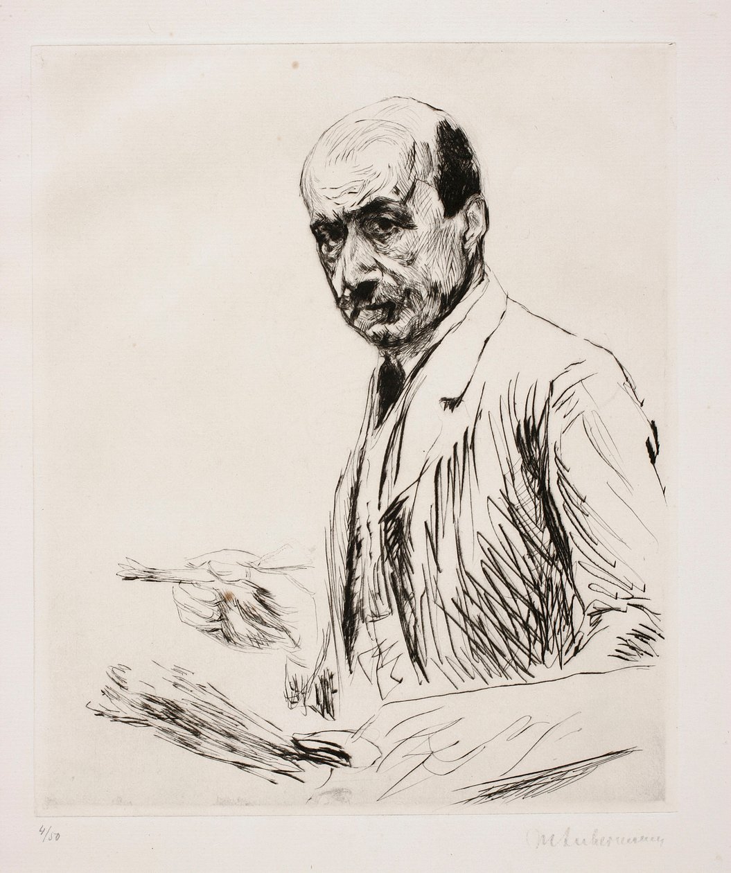 Självporträtt med palett av Max Liebermann