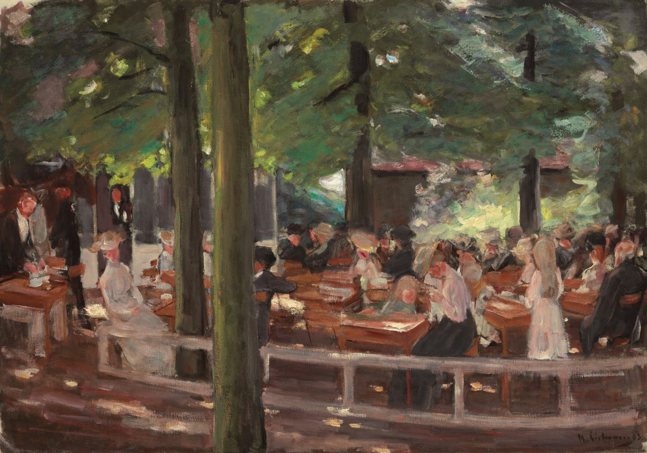Beer Garden i Laren, Studie; Ölträdgård i Laren, studie, 1903 av Max Liebermann