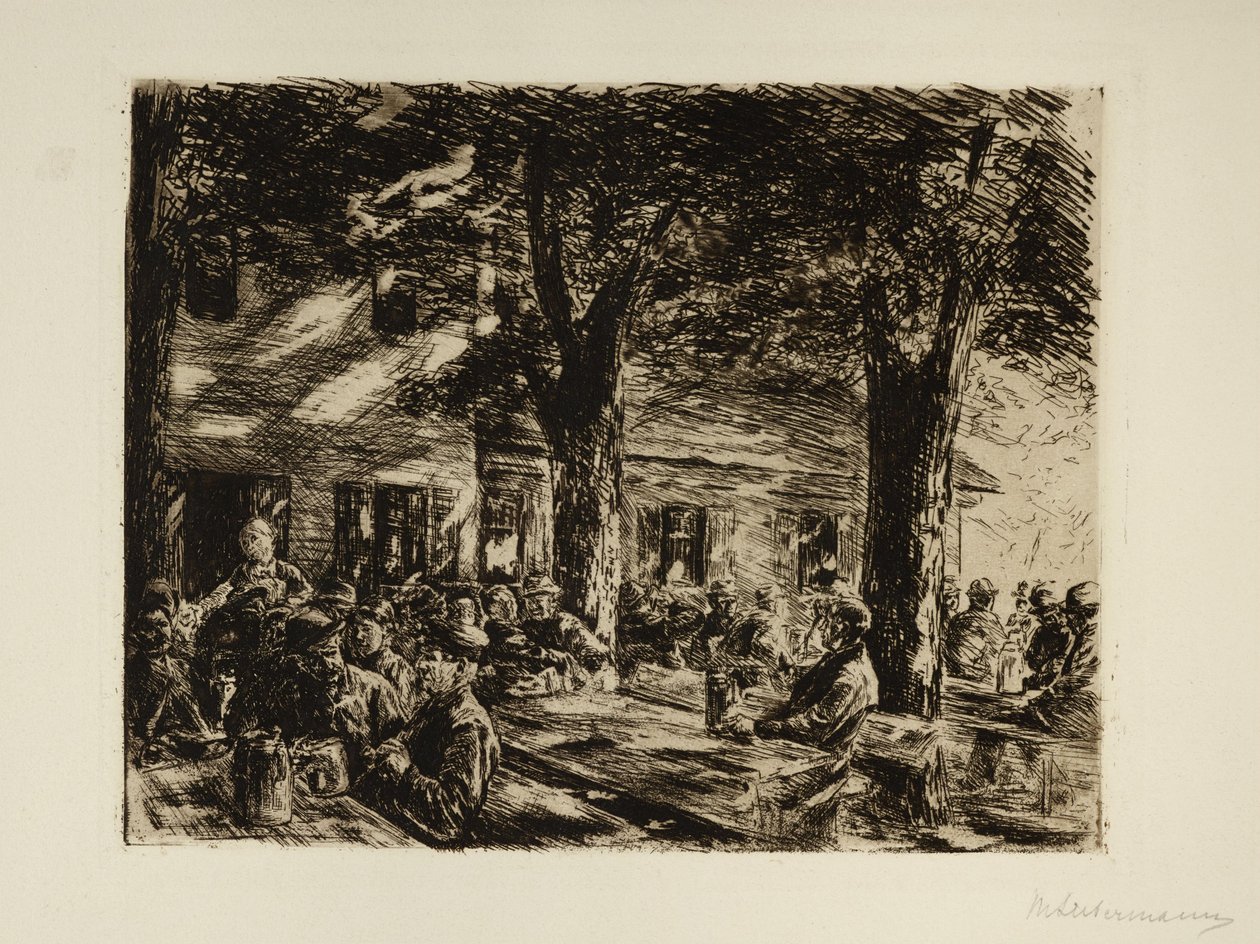 Ölträdgård i Brannenburg nära Rosenheim av Max Liebermann