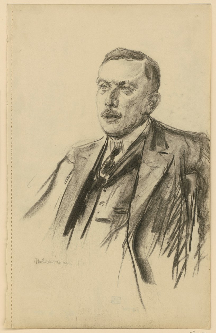Porträtt av statssekreterare Richard von Kühlmann av Max Liebermann