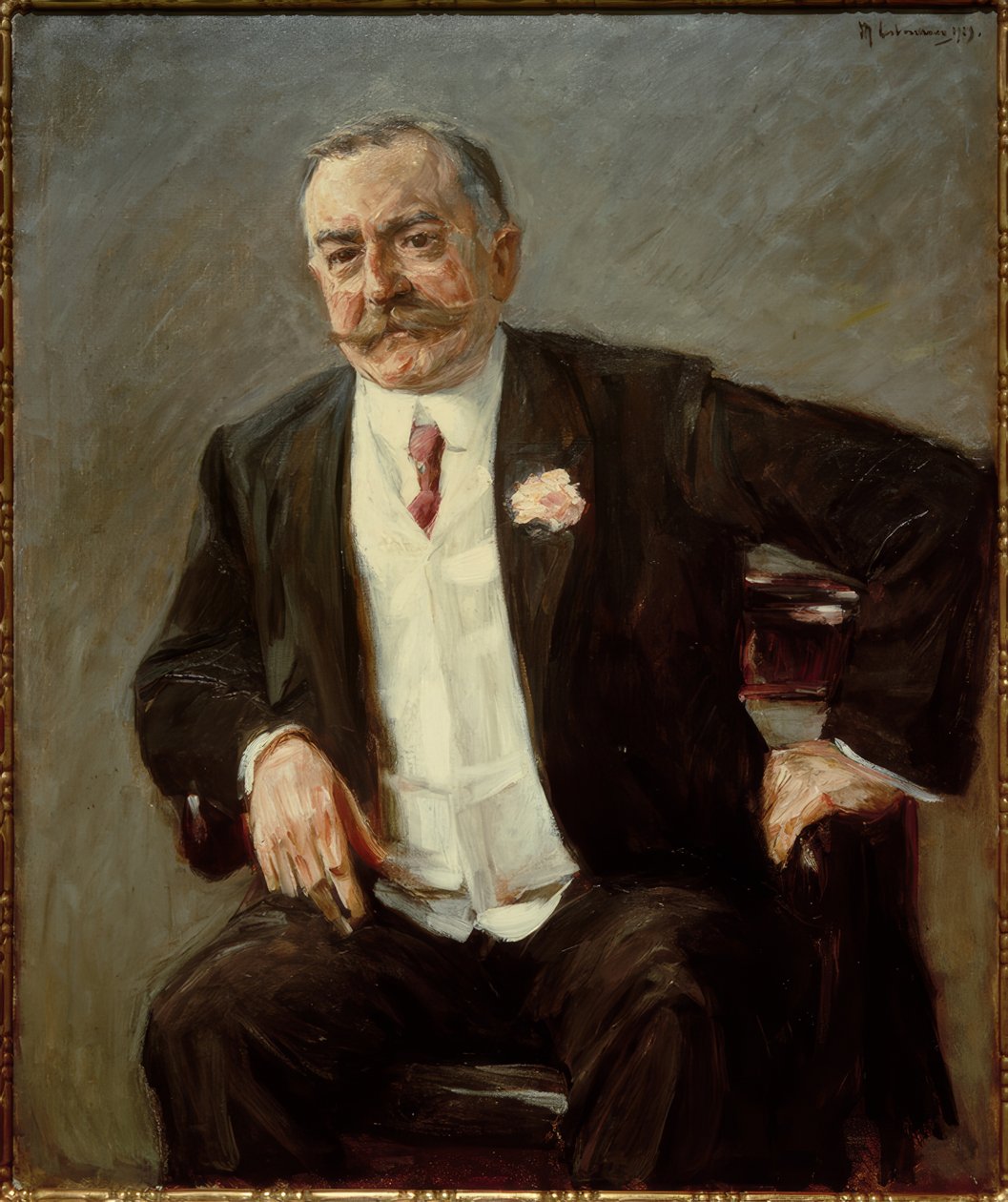 Porträtt av industrimannen Friedrich Carl Duisberg, sittande av Max Liebermann
