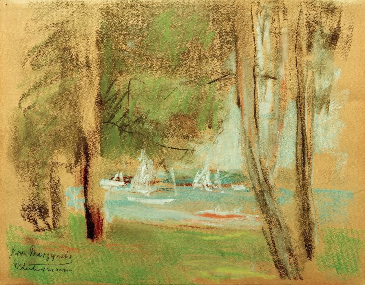 Båtar på Wannsee av Max Liebermann