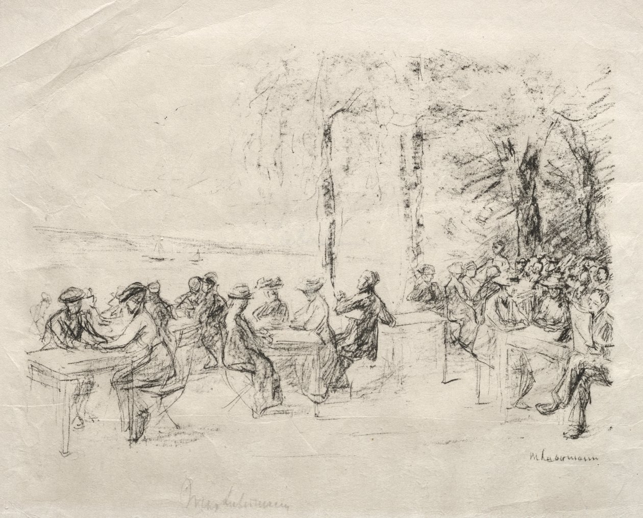 Café på Havel av Max Liebermann