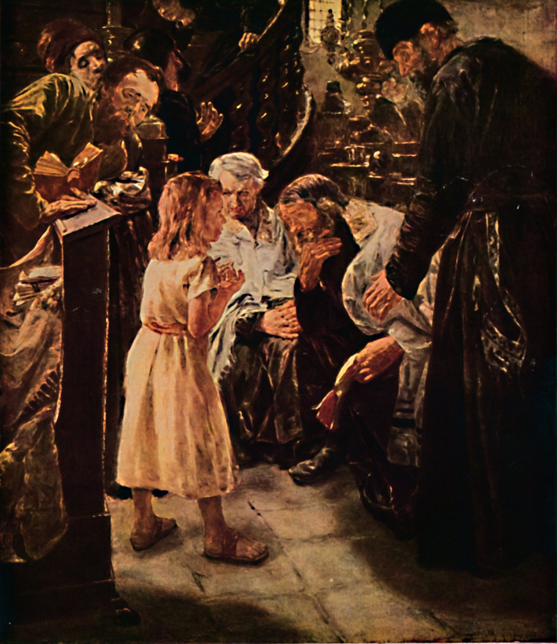 Kristus i templet, 1879, 1914. av Max Liebermann
