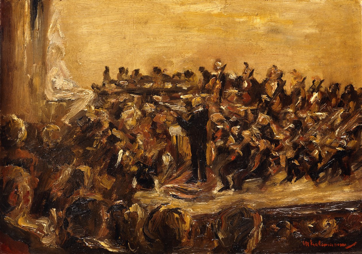 Konsert i Statsoperan, Unter den Linden, Berlin; Symfonikonsert i Statsoperan, Unter den Linden, Berlin, 1923 av Max Liebermann