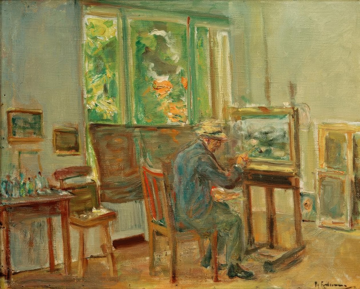 Konstnären i sin ateljé i Wannsee av Max Liebermann