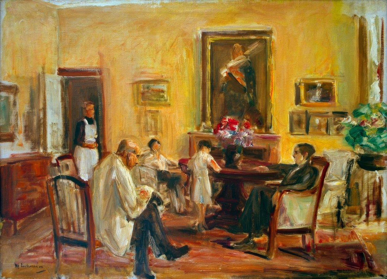 Konstnären och hans familj i hans hus på Wannsee av Max Liebermann
