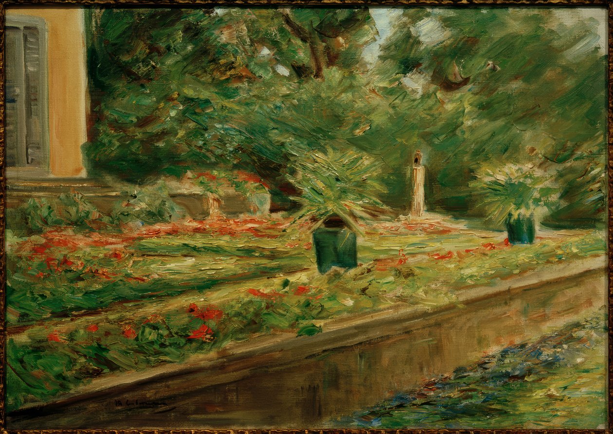Blomsterrassen i Wannsee-trädgården i nordväst av Max Liebermann